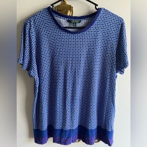 Ralph Lauren Blue Geometric Women’s Top